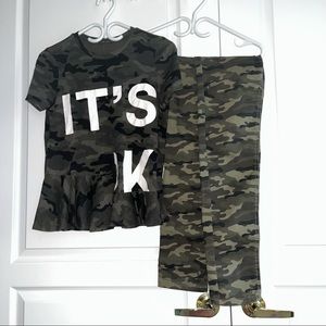 Camo tshirt and pants set
